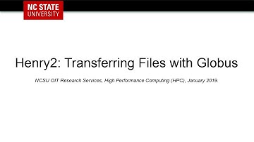 Henry2: Transferring Files with Globus