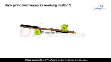 gear rack drive for reversing rotation 2