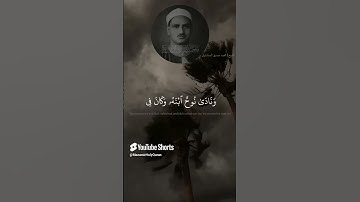 وَهِىَ تَجْرِى بِهِمْ فِى مَوْجٍۢ كَٱلْجِبَالِ   القارئ الشيخ محمد صديق المنشاوي   سورة هود