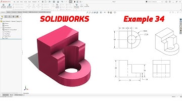 SolidWorks Tutorial – Example 34 | Simple 3D Modeling for Beginners