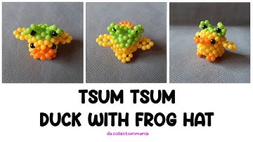 Tsum Duck with Frog Hat Bead Tutorial // BEADS ANIMALS // How To Make Beaded Keychain Tsum Duck