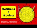 🎨 Comment Dessiner un Mandala à 11 points avec un Compas [TUTO Dessin au Compas 373]
