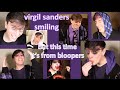 4:20 of virgil sanders smiling but this time it's from bloopers ft. preview fwsa bloops