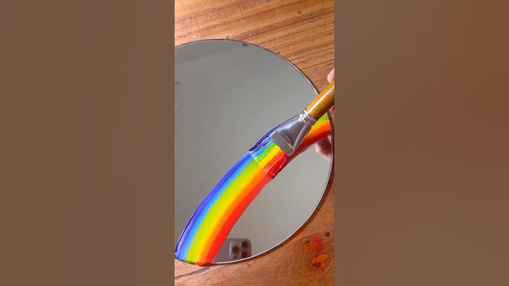 Let’s Paint a Mirror with Rainbow Colors Using a Big Brush! 🌈✨🤩 #visualart #shorts