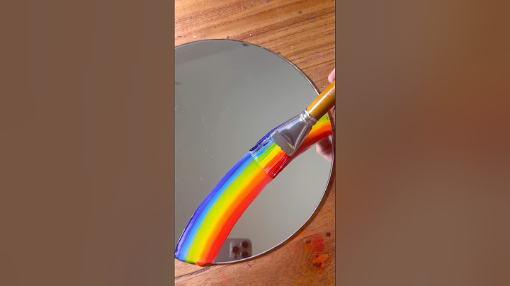 Let’s Paint a Mirror with Rainbow Colors Using a Big Brush! 🌈✨🤩 #visualart #shorts