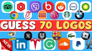 Guess the logo in 6 seconds | 70 Famous logos | Logo quiz 2025 new
