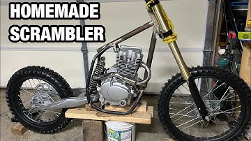 HOMEMADE SCRAMBLER BUILD Pt2. Starting the frame!