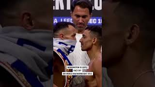 FACE OFF! JOSH WARRINGTON V ALBERTO LOPEZ IBF WORLD FEATHERWEIGHT TITLE ON THE LINE IN LEEDS #shorts