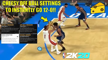 NBA 2K20 Best "Off-Ball" Defense SETTINGS... Instantly Go 12-0!
