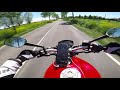 Ducati Monster 821 2020 onboard wheelie and cornering