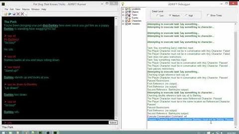 Adrift 5 Tutorial Series: Conversation Tab and Runner Debugger