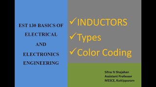 EST 130|BASICS OF ELECTRONICS |INDUCTORS| MODULE 4|PART 6