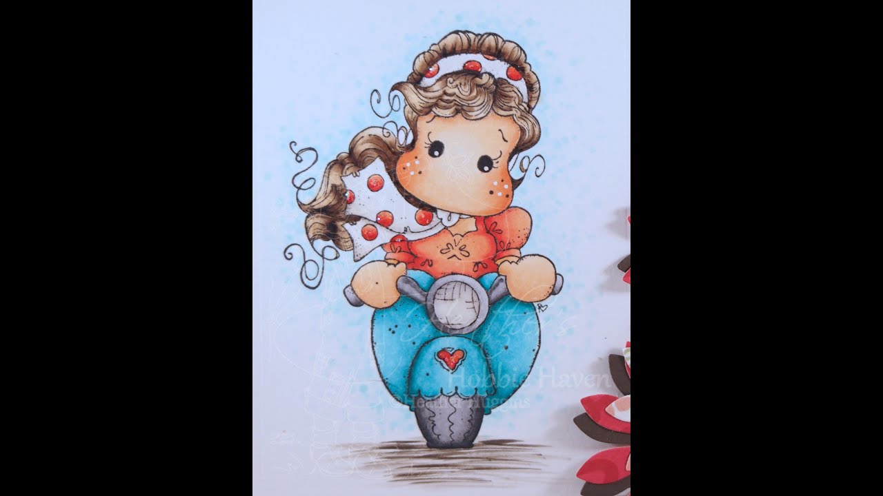 Italian Speedy Tilda Copic Coloring Card Kit - YouTube