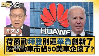 荷蘭勸拜登別逼華為創新了 中國大陸電動車市佔50美車企涼了？ 新聞大白話 @tvbstalk 20231004