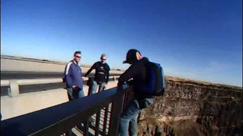 Riffle's BASE jump #11 from Perrine Bridge top, Twin Falls, ID - 9/22/2009
