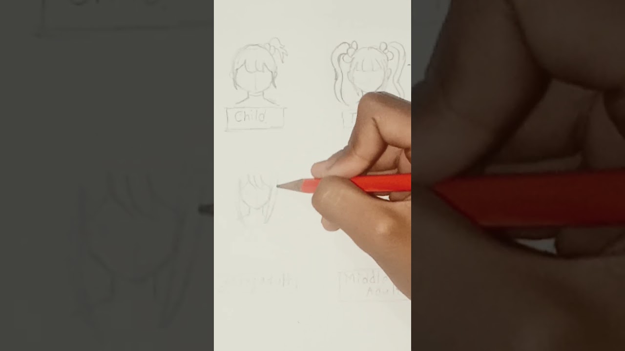 How to draw anime hair from anime age (girl)