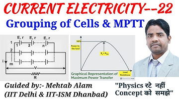 Current Electricity--Lect 22| Numericals On Grouping Of Cells|| Maximum Power Transfer Theorem||