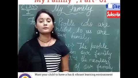 Class- I, EVS, Chapter- 02, " My Family ", Part- 01