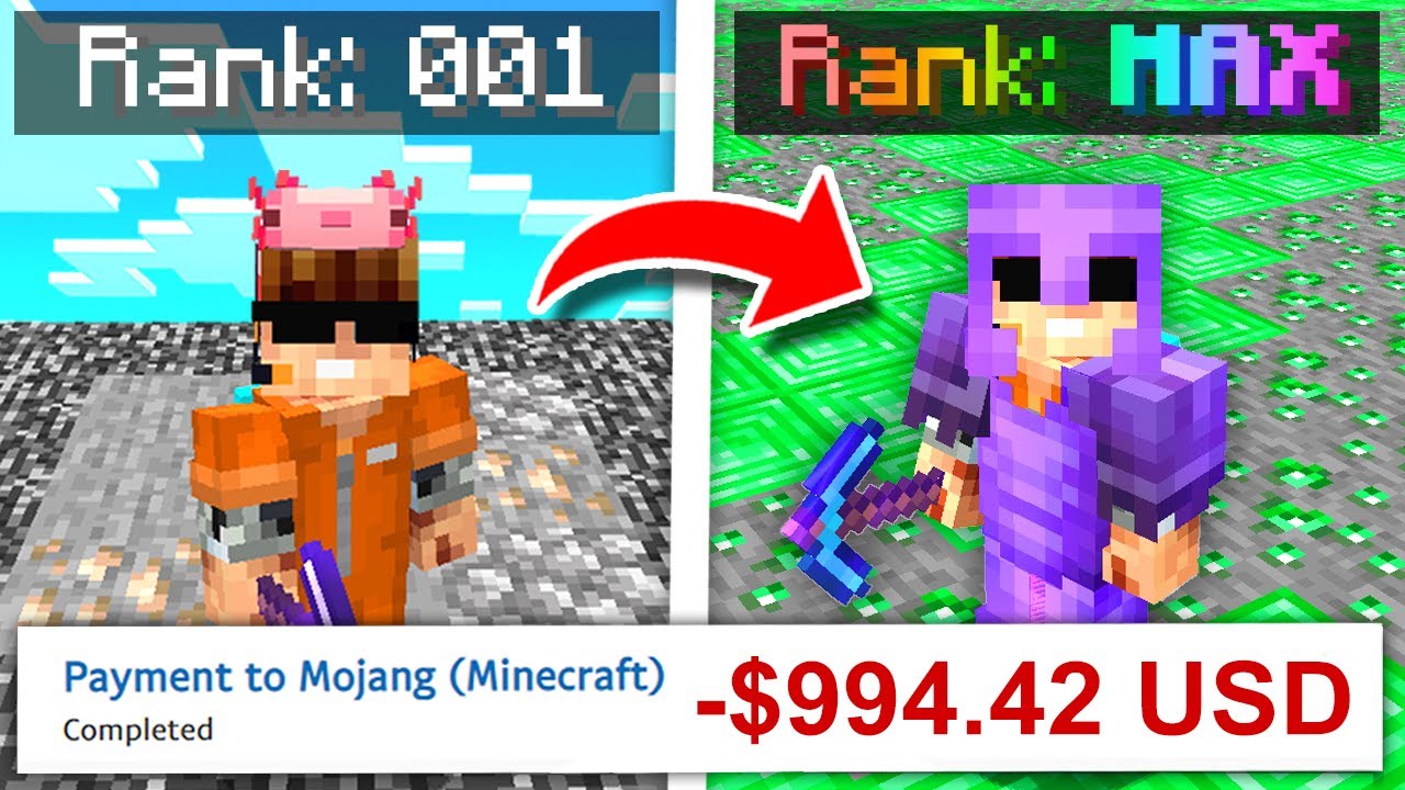 Prison Ranks Minecraft Hitting the MAX RANK on DAY THREE in MINECRAFT: PRISONS?! | Minecraft ...
