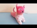 Easy Sewing Project : How to Make DIY Stuffed Cat Toy From Socks | DIY Socks Crafts & Toy Making