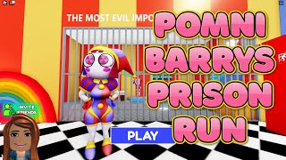 POMNI BARRY PRISON RUN! (OBBY) #roblox #scaryobby