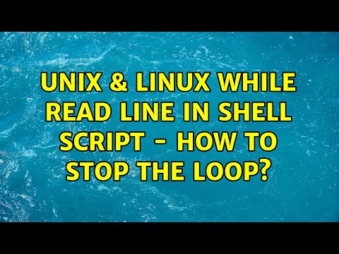 Unix & Linux: while read line in shell script - how to stop the loop? (2 Solutions!!)