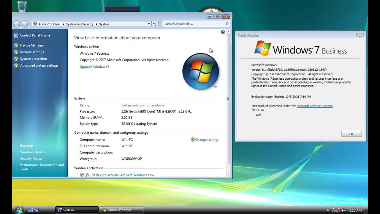 Windows 7 Build 6730 Youtube