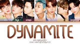 Bts 방탄소년단 - Dynamite Color Coded Lyrics