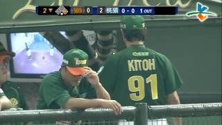 20130723 CPBL 獅 VS 猿 2下 余德隆右外野一分打點安打