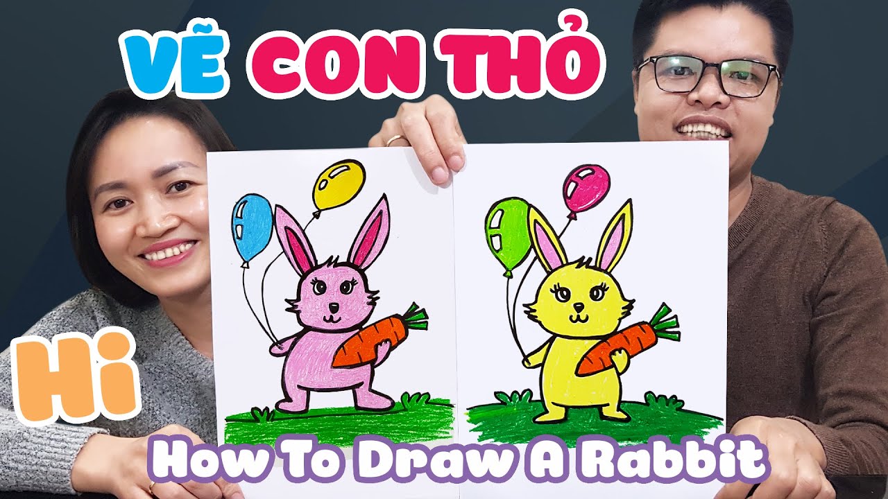 Dạy Vẽ Con Thỏ Dễ Thương ♥ How To Draw A Rabbit ♥