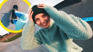 HER FiRST TiME... *NEW SK8 TRiCK*