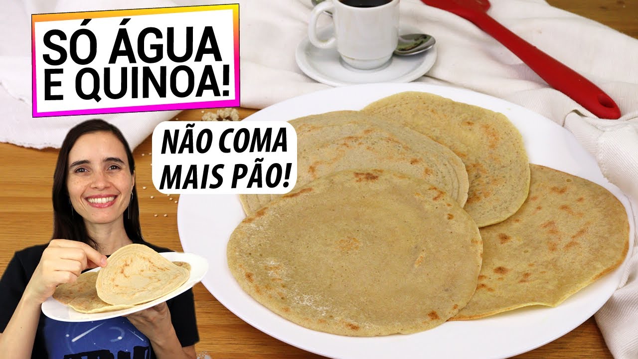 SÓ ÁGUA E QUINOA NA FRIGIDEIRA, SUBSTITUI O PÃO É MAIS SAUDÁVEL E FÁCIL!
