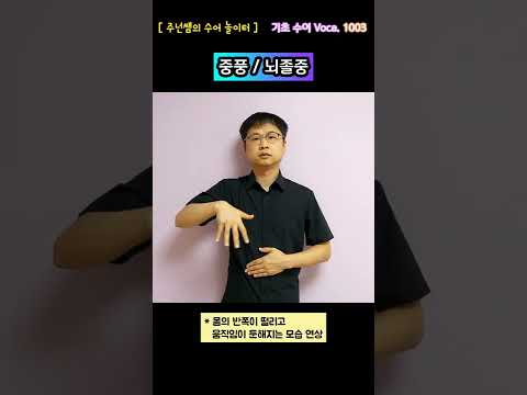 [ 기초 수어 Voca ] 1003. 중풍/뇌졸중 - 수화배우기 [주넌쌤의 수어놀이터]