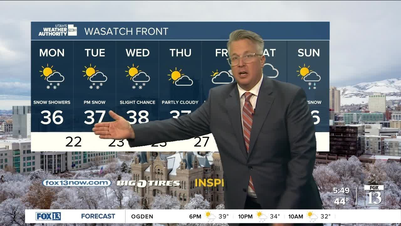 Snow continues throughout northern Utah - Sunday evening forecast - YouTube