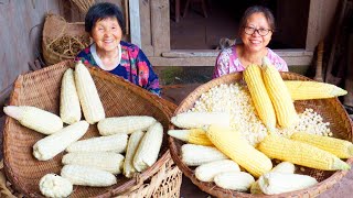 85-летняя бабушка готовит невероятные кукурузные блюда | Примитивная сельская жизнь | Кукурузный уро