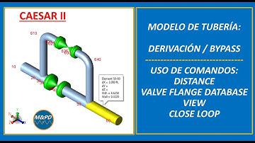 Como generar un Modelo de Tubería de una Derivación o Bypass en CAESAR II