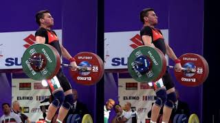 Stilyan Grozdev 62 - 150Kg & 154Kg Clean And Jerks 2017 European Championships