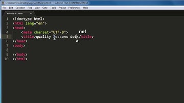 Sublime text tutorial:  Using Emmet-  a quick  demo