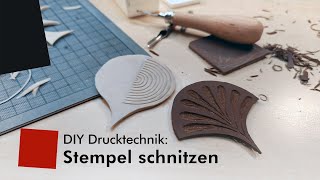 DIY: Drucktechnik - Stempel aus Linol schnitzen