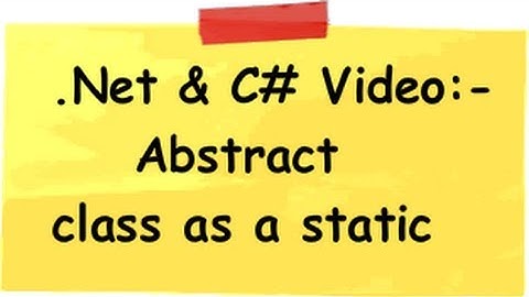 Can we define abstract class as a static?