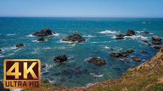 4K Ocean Relaxation Video - Californian Beach | 5 Hours Ocean Waves Sounds - Part 1