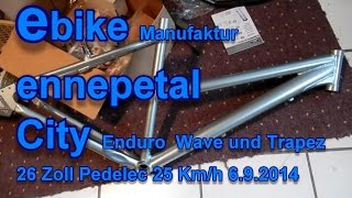 ebike Manufaktur ennepetal City Enduro Wave und Trapez 26 zoll Pedelec