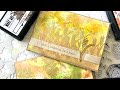 Ink Smooshing technique with gold embossing using Wendy Vecchi/Ranger Products