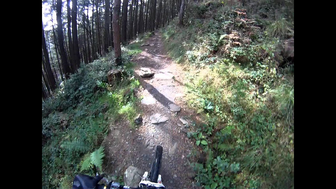 Y Wal "the Wall" Afan Argoed, Wales Downhill mountain biking. The 3