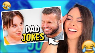 Dad Jokes | Don't laugh Challenge | Abby vs Andrew | Bunnymon REACTS