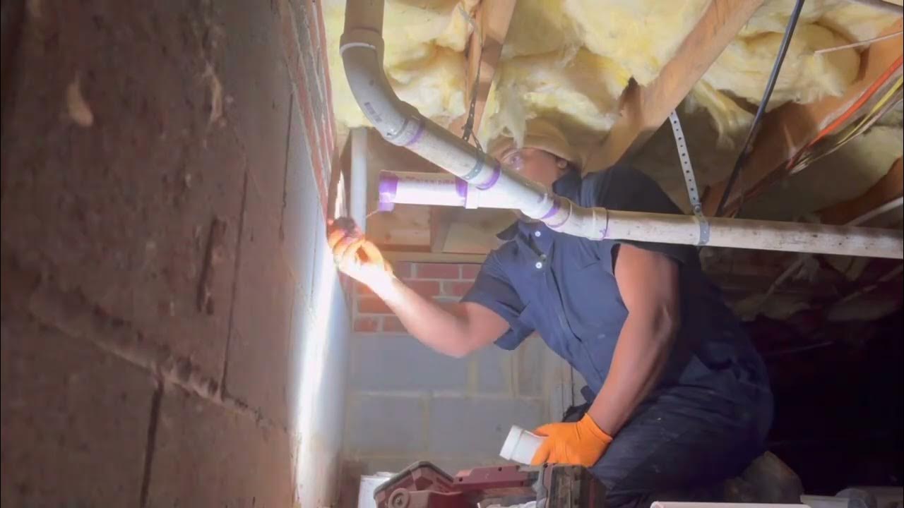 Installing water line in crawl space YouTube