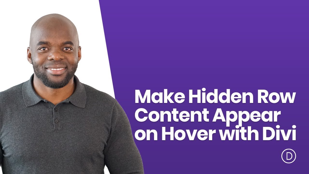 Hidden Mini Row How to Make Hidden Row Content Appear on Hover with Divi - YouTube