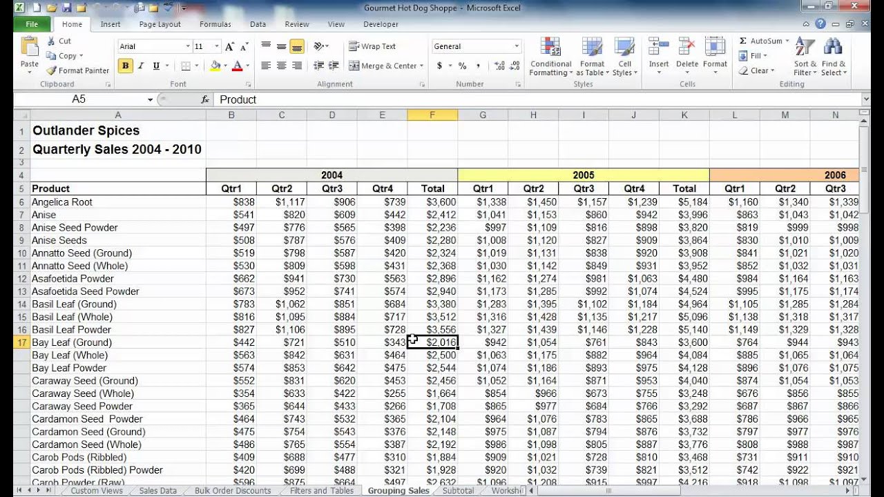 Select Large Amounts Of Data In Excel Youtube