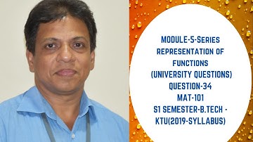 UniversityQuestion-34 (Series representation of functions| (MODULE 5)| MAT101|2019 SCHEME|BTECH KTUI