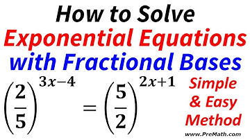 How to Solve Exponential Equations with Fractional Bases - Simple and Easy Method